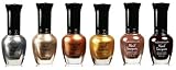 Kleancolor Nail Polish Lacquer -Moonrise Fever Brown Lot 6pc Full Size Set