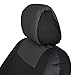BDK OS-409-CC-A_am Black & Charcoal Synthetic Leather Seat Covers for Car SUV Van - Affordable PU Vinyle Replacement Covers