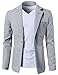 H2H Mens Business Single Button Blazer Jacket with various colors GRAY US M/Asia L (CMOBL01)