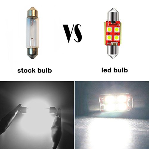 Shangyuan 31mm(1.22inch) Marine LED Bulb Replacement Festoon Bulbs for Navigation Light Boat Anchor Light Starboard Light Bow Light Running Lights 750 Lumens Extremely Bright White 12v-24v (pack of 2)