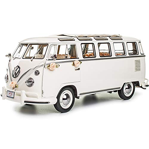 Sun Star Volkwagen T1 Weiss Hochzeit Edition Samba Bully Bus 1950-1967 1/12 Modell Auto mit individiuellem… – Bild 3