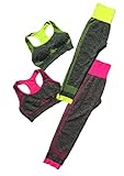 Women's 2 Pieces Fitness Sports Set Yoga Workout Sports Bra Pants Leggings Set