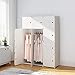 KOUSI Dresser Small Closet Wardrobe Drawer Storage for Clothes Small Wardrobe Storage for Small Spaces Clothes Storage Dresser, Capacious Customizable, White, (White, 12 Cubes)