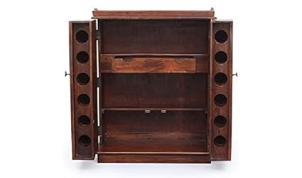 Ringabell Brewski Solid Wood Bar Cabinet (Honey Finish)