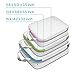 Cambond Compression Packing Cubes for Travel Women - 3 Pack Luggage Organizers Bags Travel Essentials Compression Cubes for Carry on Suitcases, White