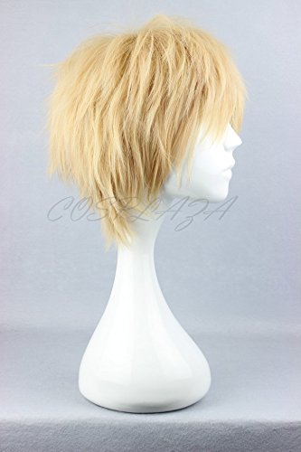 COSPLAZA Cosplay Wig Short Party Hair Pink & Blonde Boy Girl Anime Hair