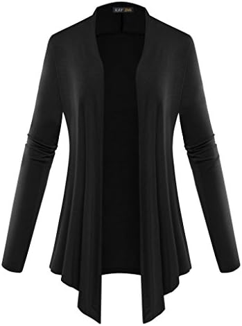 Womens Drape Hem Cardigan Medium Black