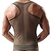 OUYE Men's Mesh See-Through Tank Top Vest Medium Army Green