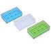 SOSUO Pack of Clear/Blue/Green Battery Storage Case Holder/Organizer for 18650 or CR123A Battery
