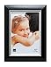 Kiera Grace Karla Picture Frame, 5 by 7 Inch, Black with Brushed Silver Line