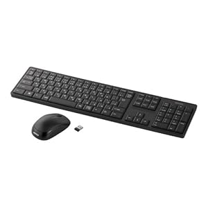 iBUFFALO 無線(2.4GHz)キーボード&マウスセット ブラック BSKBW10SBK