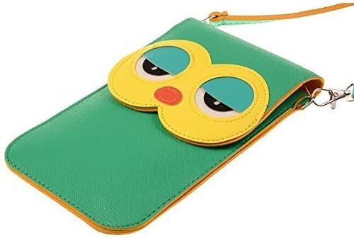 Phone Pouch and Built-in touch Screen Protector + CB Styles Pen (GREEN OWL / GIRL)