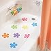iDesign 30226 Floral Plastic Non-Slip Safety Tub Treadz for Shower, Bathtub , 4