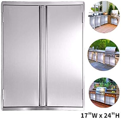 Ciogo Outdoor Kitchen Cabinets 17x24 Inch Double Wall Bbq Doors