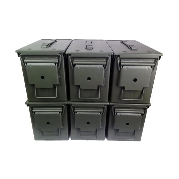 6-Pack-Mil-Spec-50-Cal-M2A1-Empty-Ammo-Cans-NEW