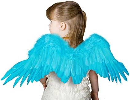 FashionWings (TM) Children's Unisex Spread Feather Angel Wings (Blue)