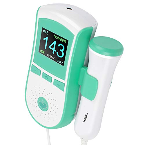 Portable Fetal Color Display Machine, Portable Pocket Carry for Heartbeat Monitor Handheld Probe