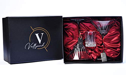 Vallyand Martini-Gläser-Set – Kristall-Cocktailgläser, 2 Stück, mit gratis Schnapsglas und Luxus-Geschenkbox – Martini… – Bild 8