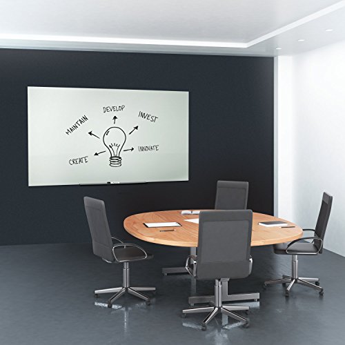 Quartet Glass Dry Erase Board, 74" x 42", White Surface