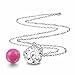 EUDORA Sterling Silver Angel Chime Caller Baby Pendant Chimes Bell Harmony Ball Mexican Bola Chain Necklace