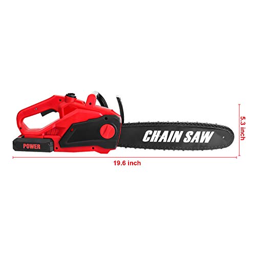 Kids Power Tool Toy Chainsaw, Boys Large Construction Play Toy Chainsaw Set, Toddlers Pretend Play Toy Outdoor Lawn Toy Tools Chain Saw Set for Toddlers - Thumbnail 4