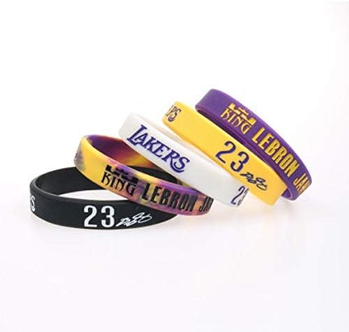 HAOYOYU Basketball Sports Silicone Luminous Bracelet Silicone Bracers - 5 Pieces