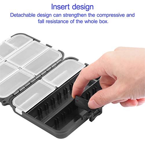 ZHUSHI 1PC Black Multifunktionales Angelgerät Box Angelwerkzeug Organizer Angelgerät Container Für Angler – Bild 4