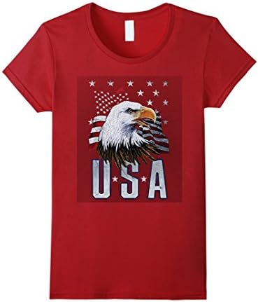Womens USA BIG EAGLE TSHIRT Medium Cranberry
