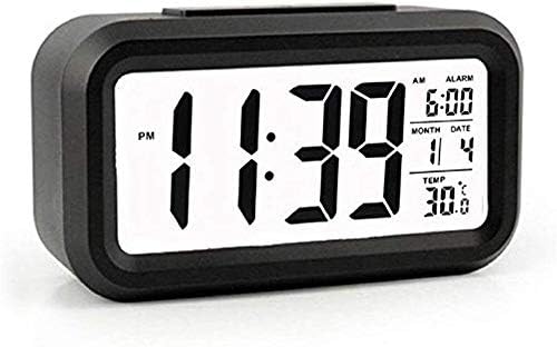 Ruyan Digital Alarm Clock, Battery Operated Long Battery Life Alarm Clock, Back Light/Snooze Function/Large Digit Display/Electronic Alarm Clock for Kids/Heavy Sleepers/Bedroom/Travel/Loud (Black)