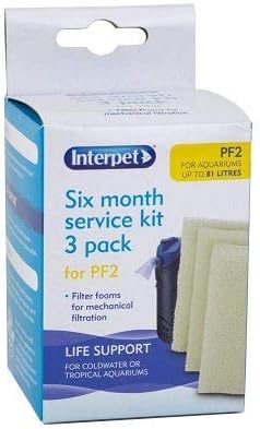 Interpet Replacement Plain Foams PF2 Power Filter 3 Pieces