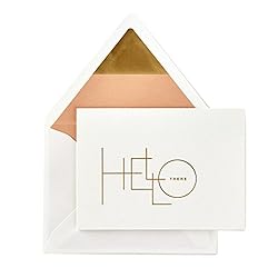Hallmark Signature Gold Blank Cards, Hello There