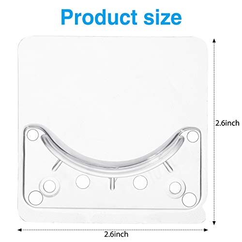 6 Piece Adhesive Shower Curtain Rod Holder, Adhesive Wall Mounted
