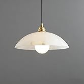 DLSixYi Natural Alabaster Pendant Lights Modern Simulation Marble Restaurant Pendant Light White Minimalism Dining Tables Lux