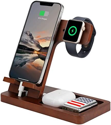 T TARANTO in Charging Station, Wood Charger Stand for iPhone