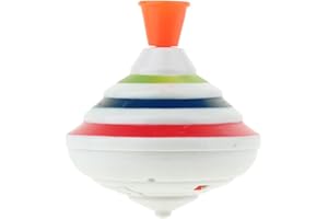 Push Down Spinning Top Toy with Colorful Light and Music Peg-Top Hand Spinning Toy Gift for Kids with Button Cell Gyroscopes 