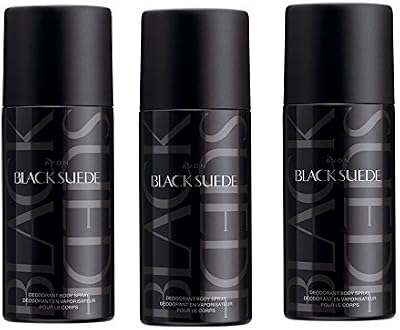 Avon Men Fragranced Body Spray 150 ml Three Pack Black Suede Wilderness Full