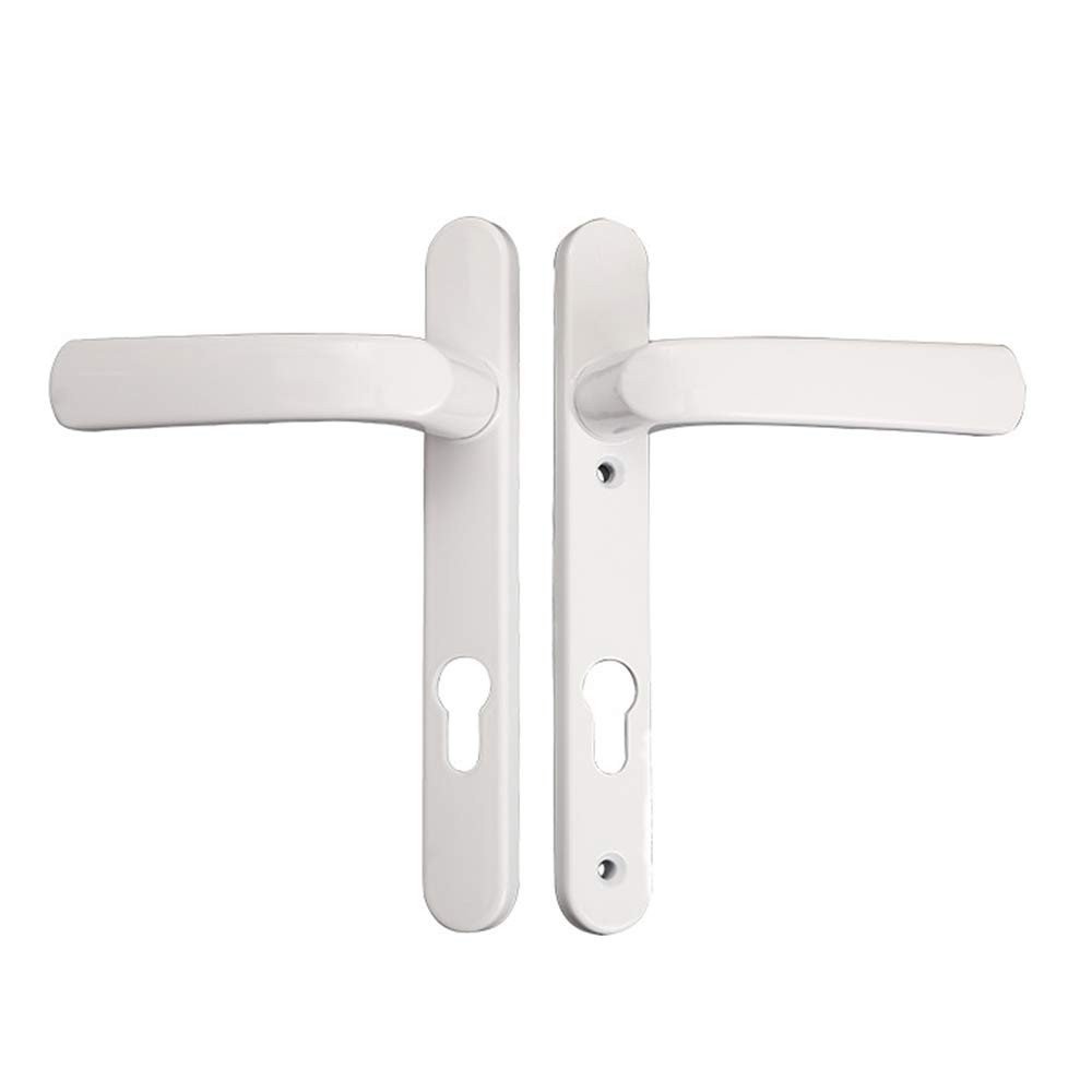 1 Pair PVC Door Handles, White/Black Door Handle Chrome for External Doors External Door Handle 92PZ Sprung Double Glazing Set