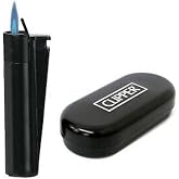 Clipper Black Jet Flame Lighters &ndash; Refillable Butane Torch Lighters &ndash; Wind Resistant Single Jet Flame &ndash; Adjustable Flame