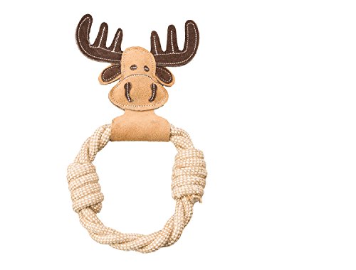 Ethical Pets Dura-Fused Leather Assorted Animal Rings Dog Toys, 11