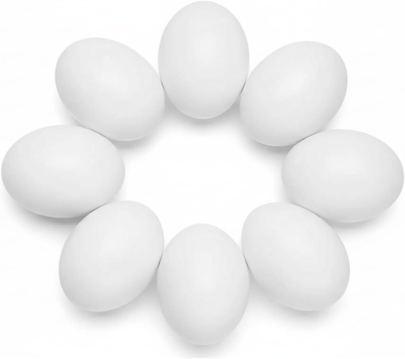Photo 1 of 10PCS Simulation Egg White Plastic Fake Eggs DIY Easter Ornaments Painting and Realistic Egg Crafts for Party Home Decor