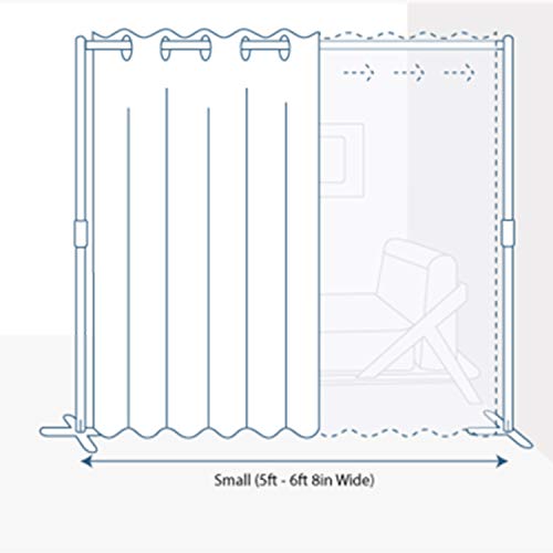 End2End Room Divider Kit Small A, 8ft Tall x 5ft 6ft 8in Wide