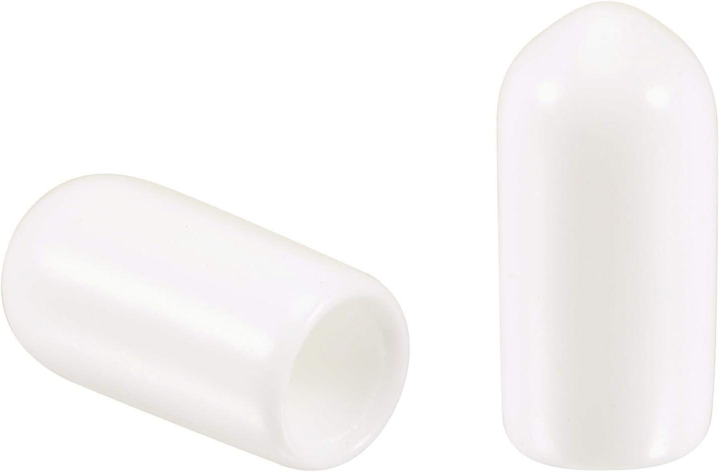 MACHSWON 200pcs Rubber End Caps 5mm ID, Vinyl Round End Cap Cover Screw Thread Protectors Tube Bolt Cap for protection of Screws Tubes Cables Wires, etc