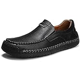 Mens Breathable Slip on Italian Driving Shoes Genuine Leather Men Handmade Casual Shoes 3 Color Size 39-44