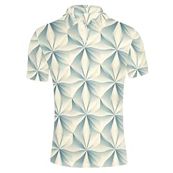 HUGS IDEA Geometric Pattern Mens Golf Shirt for