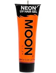 Moon Glow - Blacklight Neon UV Hair Gel - 0.67oz Intense Orange â€“ Temporary wash out hair color - Spike and Glow!