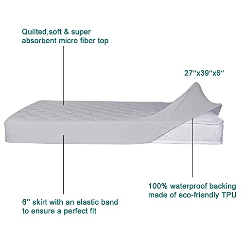 Yoofoss Pack N Play Mattress Cover Waterproof Crib Mattress Pad Protector Fits Most Baby Playard