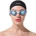 Actorstion Mirrored Swim Goggles Soft and Comfortable - Anti-Fog UV Protection, Best Tinted Swimming Goggles with Case - Aqua Sphere, or Ispeed - Adult Men or Women, Premium Quality (Lake Blue)