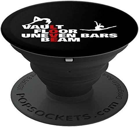 Gymnastics Vault Floor Uneven Bars Beam Love Design PopSockets PopGrip: Swappable Grip for Phones & Tablets