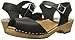 MIA Shoes Anja Womens Leather Clogs with Wooden Heels