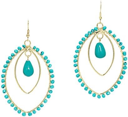 Mela Artisans MAER045 Spirit in Earrings, Turquoise